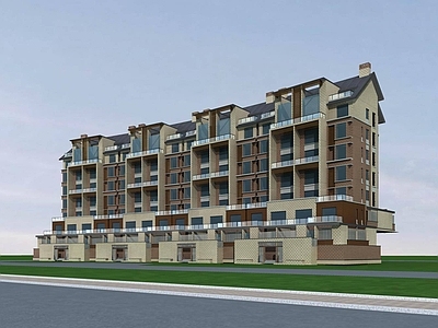 现代多层住宅楼 现代多层花园洋房 多层住宅