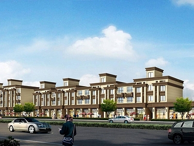 简欧多层住宅楼 沿街商业住宅