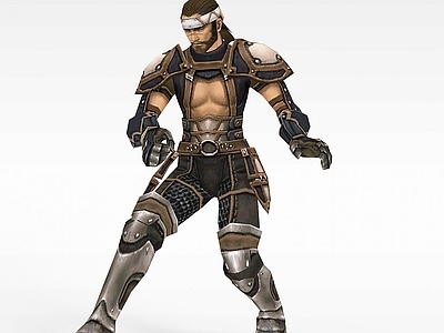 现代卡通男战士