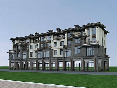 中式多层住宅楼 多层商业住宅楼