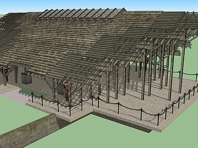 原木风格建筑 木构建筑 木结构建筑 东南亚建筑 宗教建筑 木结构