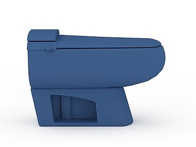 现代蓝色坐式便器