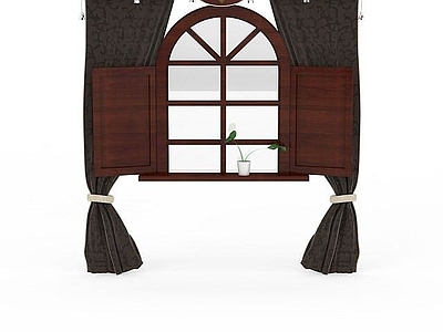 现代简约木制窗户