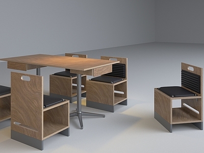 工业餐桌 方形餐桌 实木餐桌 椅子 木椅子