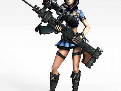 现代虚拟人物 LOL凯特琳皮城女警