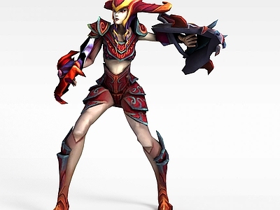 现代虚拟人物 LOL希瓦娜龙血武姬