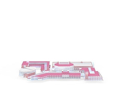 现代粉红建筑群