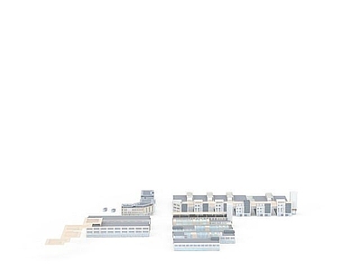现代白色建筑群