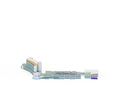 现代时尚建筑群