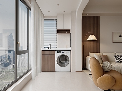 现代简约阳台 生活阳台 休闲阳台