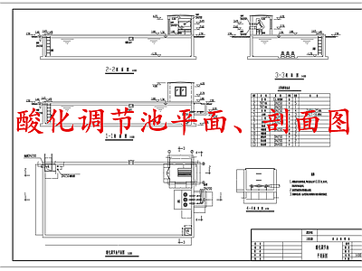 水处理 酸化调节池 施工图