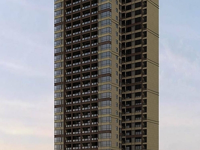 现代小高层住宅楼 现代高层住宅楼