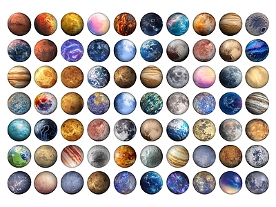现代其他摆件 星球摆件 艺术摆件 地球 月球 火星