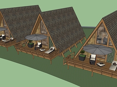 原木木屋 联排别墅 独立木屋 木屋旅馆 木构建筑