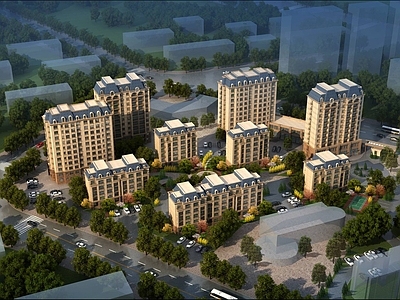 欧式小高层住宅楼 欧式住宅小区