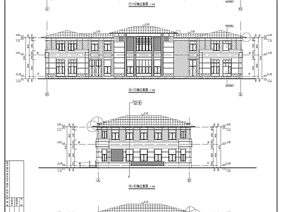欧式办公楼建筑 10物业办公楼 施工图