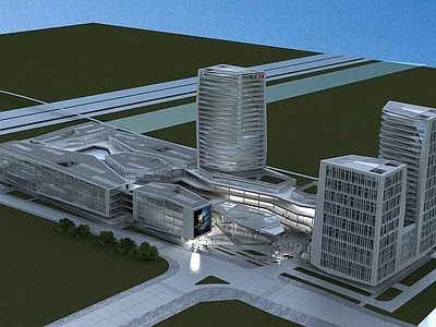 现代商场外观 现代商业广场 商业综合体