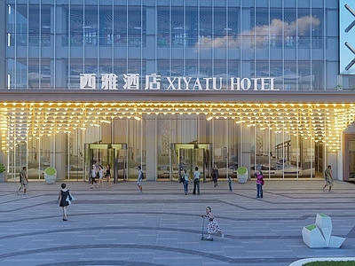 现代入口大门 酒店入口大门