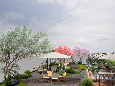 日式新中式屋顶花园 露营茶吧 屋顶花园 露营