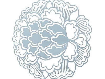 现代圆形花朵花纹