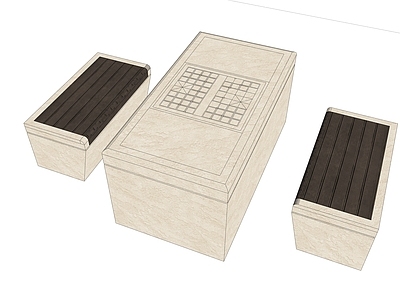 现代休闲桌椅 两人象棋桌椅