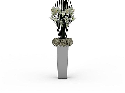 现代花瓶插花