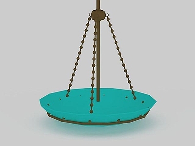 现代绿色铁链吊灯