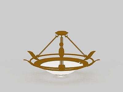 现代黄色简约吊灯