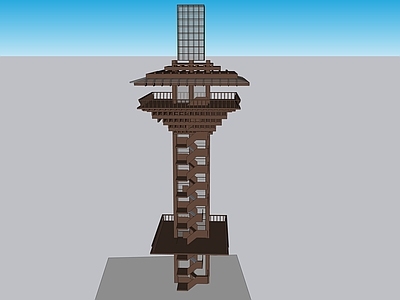 新中式塔楼 景观塔 展示区 景观 塔楼 观景台