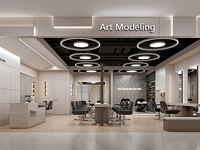 现代理发店 理发店 美容美发 理发椅 美发 美发造型店