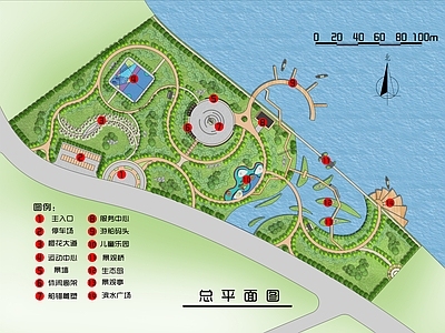 现代滨水景观 滨水公园 滨河公园 湿地公园 市民公园