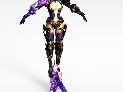 现代虚拟人物 游戏女战士形象
