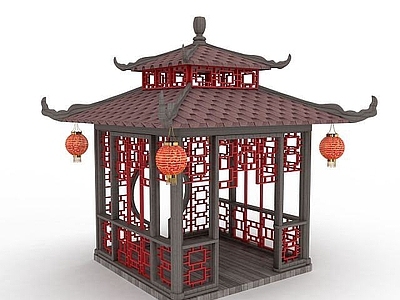 现代其他景观小品 中式凉亭