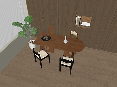 中古餐桌椅 宋氏中古风餐桌椅 实木餐桌椅