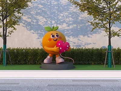 现代景观雕塑 现代橙子雕塑 橙子外摆雕塑 橙子美陈网红雕塑