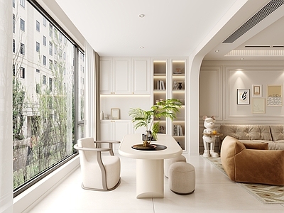 现代奶油阳台 生活阳台 休闲阳台