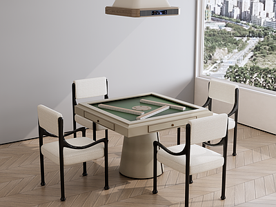 现代棋牌室 麻将桌