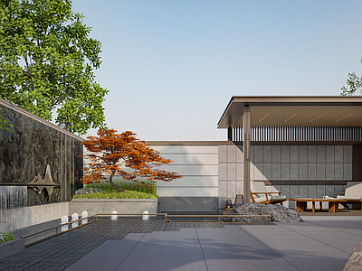 现代新中式乡村庭院 自建乡村小院 高级别墅庭院
