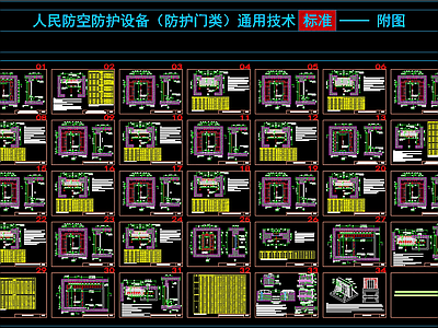综合门节点 新人防门设备选型 施工图