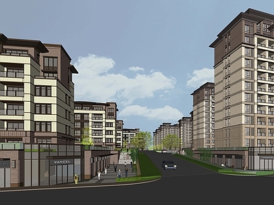 现代商场建筑 商业