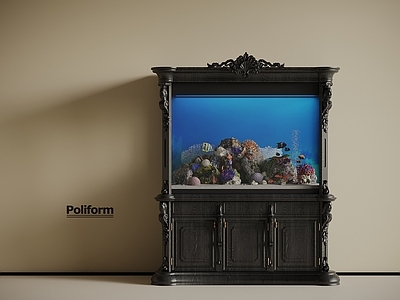 法式复古鱼缸 法式复古风鱼缸 水族箱