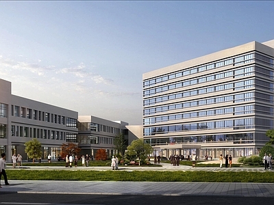 现代极简医院建筑 现代住院部 住院 施工图