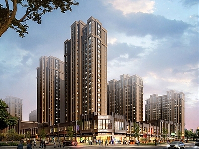 简欧小高层住宅楼 商业住宅小区