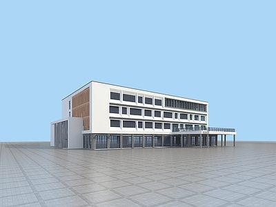 现代培训中心 现代学校单体建筑