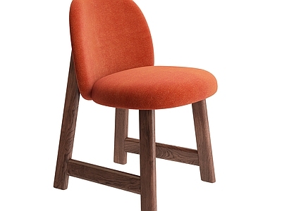 复古中古餐椅 Moroso 中古风单椅 餐椅 布椅 木椅