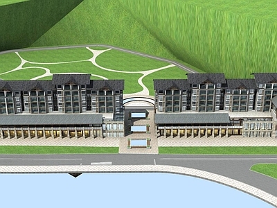 中式多层住宅楼 多层商业住宅楼