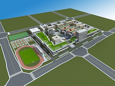 现代学校外观 学校建筑