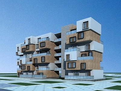 现代多层住宅楼 现代多层花园洋房
