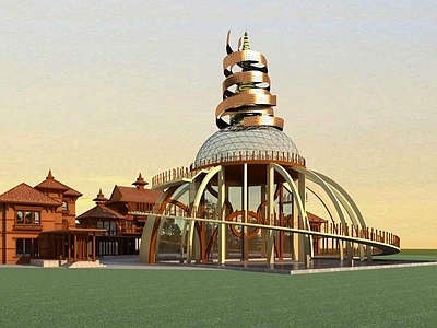 欧式展览馆 尼泊尔式建筑 展览建筑