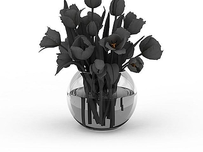 现代塑料花摆件